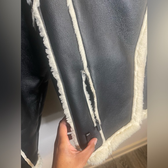 Missguided Borg Belted Aviator Jacket - Picture 9 of 15